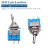 10Pcs Dpdt Mini Toggle Switch 2Pin 2 Position On/Off Miniature Toggle Switch 6A 125V Toggle Switch,6Mm Opening