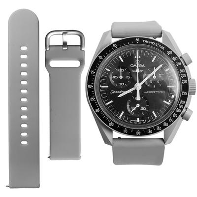 Λουράκι Ρολογιού Ocdin 20mm για Omega και Moon Εύκολη Αντικατάσταση Λουράκι Σιλικόνης για Άνδρες και Γυναίκες X, Swatch, Speedmaster, Swatch, (Φεγγάρι)