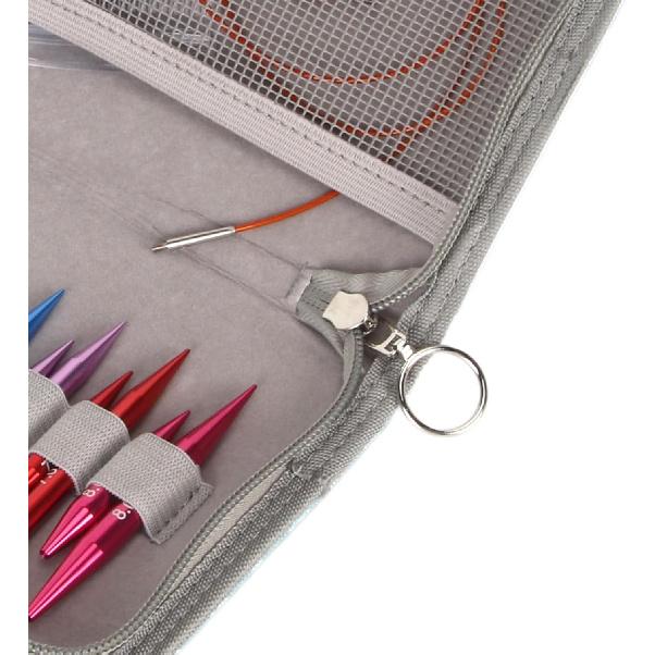 TOPINCN Interchangeable Circular Knitting Needles Set with Storage Bag 3 to 8mm Assorted Colors Circular Needle Set for DIY Craft