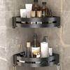 Stainless Steel Bathroom Corner Shelf Wall Mounted Triangle Storage Basket for Toiletries Holder Space Saving