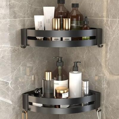 Stainless Steel Bathroom Corner Shelf Wall Mounted Triangle Storage Basket for Toiletries Holder Space Saving