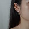 Emerald Diamond Water Drop Square Stud Earrings: Elegant Retro Fashion for Women