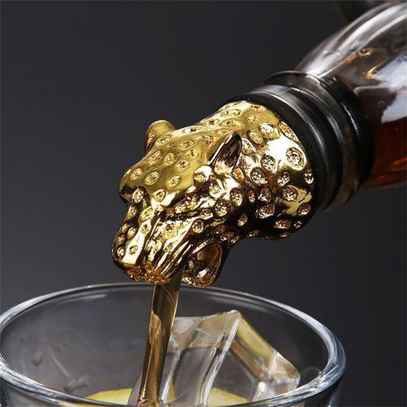 Wine Pourer Deer Elk Lion Wine Stopper Stainless Steel Bartender Tool Deer Head Wine Mouth Wedding Party Bottle Stoppers
