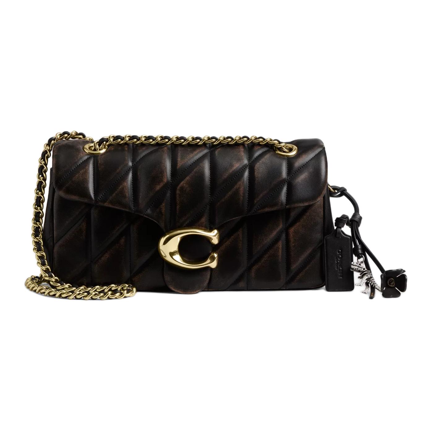 

Coach Tabby 26 Vintage Distressed Gold Logo Lambskin Leather Crossbody Shoulder Bag Medium Women bags Black Brown CBH32-IMY3W Basic Set (Bag+Dust Bag)