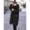 Mid To Long Jacket Knee Length Winter Item Thickened Warm Fashionable Loose Versatile Jacket Women's Solid Color