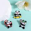 Zinc Zinc Zinc Alloy Panda Athlete Enamel Pins Trinket Giant Panda Shape Badge  Fans Gifts