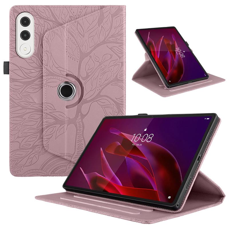 For Lenovo Yoga Tab 11.1 Case Tb710fu 360 Rotating Embossed Flip Stand Tablet Cover for Funda Lenovo Yoga Tab Case 11.1 Inch