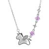 Original natural crystal stone star wish unicorn s925 silver necklace female white fritillary pony pendant gift female