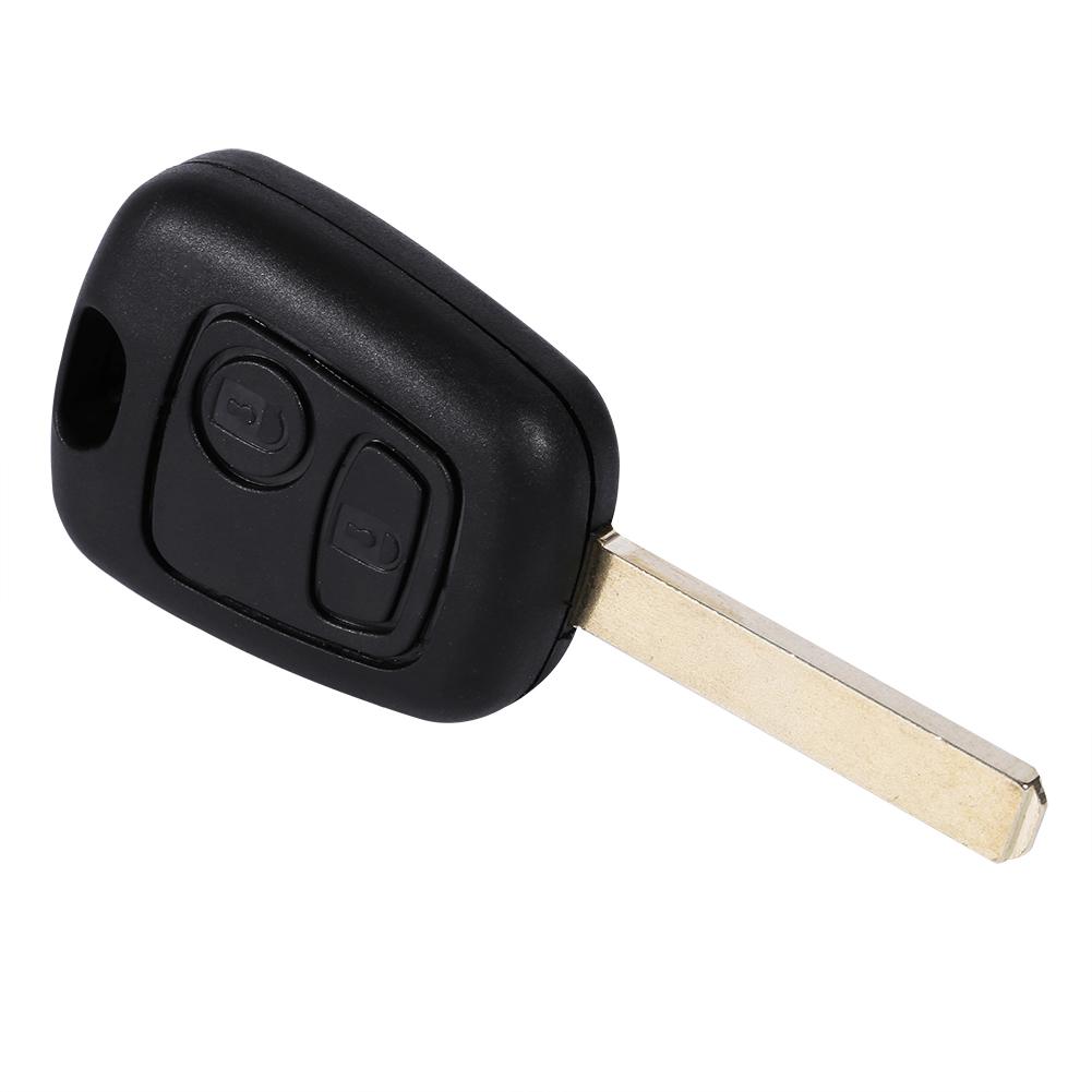 2 Buttons Uncut Blank Blade Remote Car Key Fob Shell Case For Peugeot 107 207 307 407