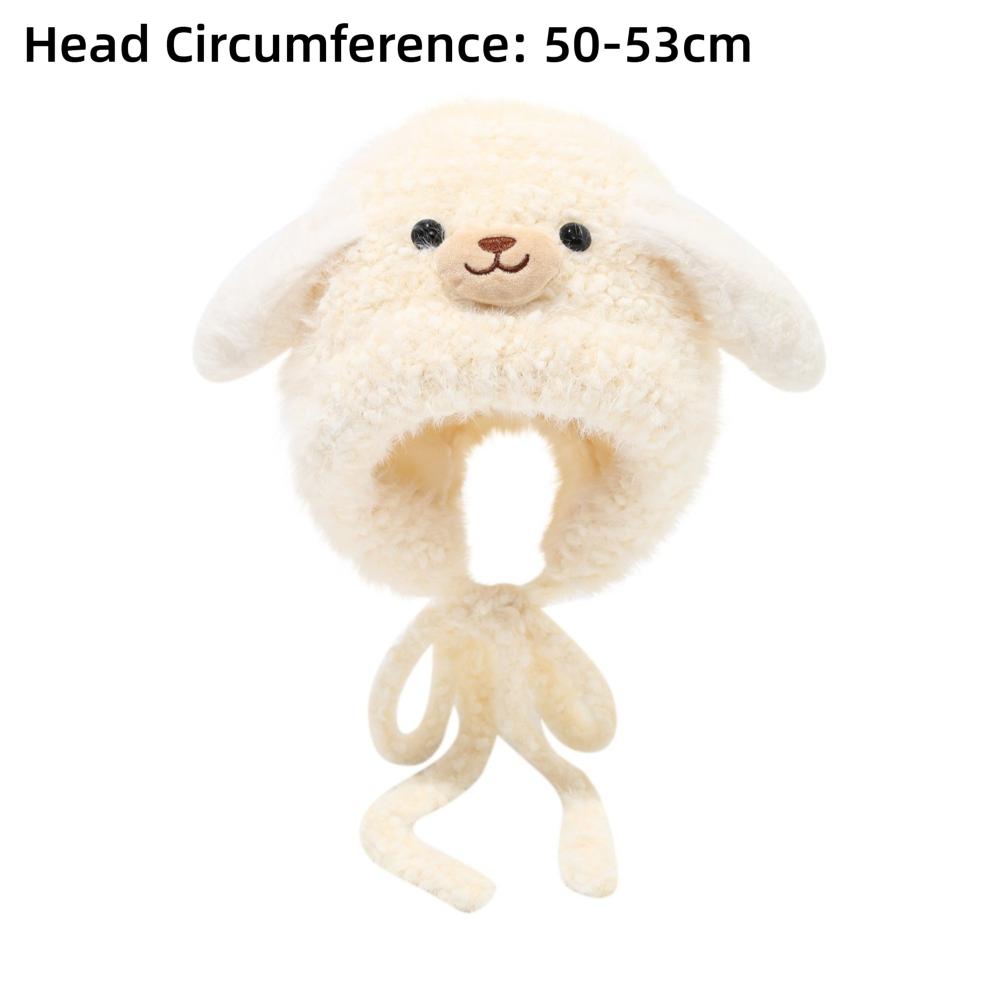 Fashion Cute Cartoon Balaclava Hat Windproof Warm Pullover Hats Cold Proof Thickned Ear Protection Cap Winter