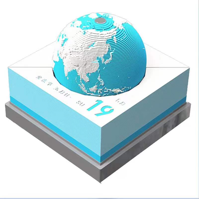 2022 Promotion Gift Home Decoration 3d Table Desk Calendar Ornaments Custom Logo Paper Note Memo Pad (Blue,89*89*89mm) синий