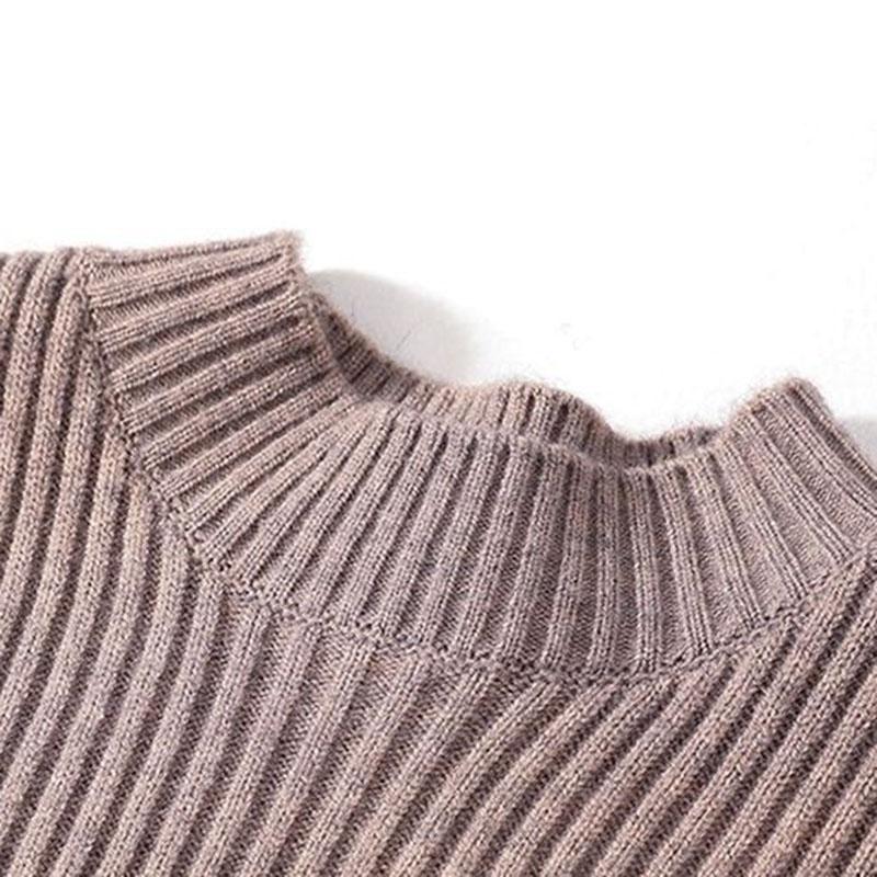Sweater for Women Autumn Winter Thickened Warm Knitted Stretchy Long Sleeve Oversize Tops
