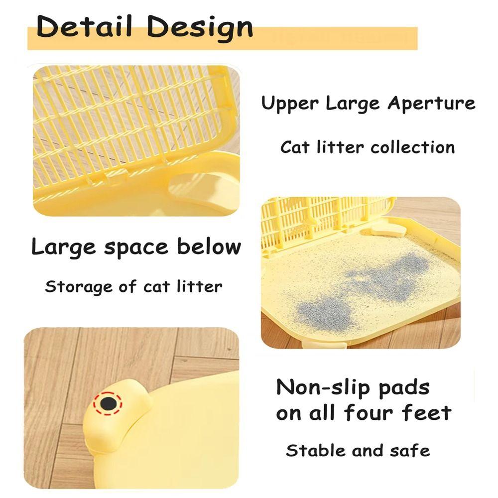 Large Cat Litter Mat Detachable Kitty Litter Trapper Mats Cat Litter Trapping Strainer  Pet Toilet