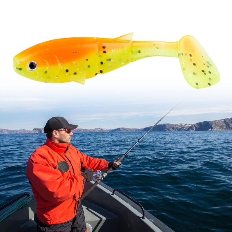 6pack High Elasticities Lures Flexible Fishing Soft Durability Fishing Baits Fishing Lures Accessories