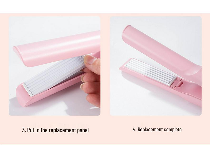 Wireless USB Rechargeable Hair Straightener for Men & Women, Dual-Use for Straight & Curly Hair with Bang Styling, Portable Design.