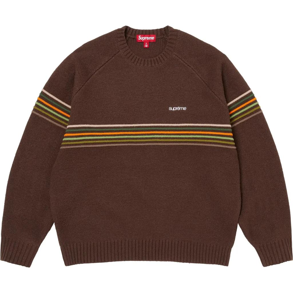 Supreme Raised Stripe Sweater Brown