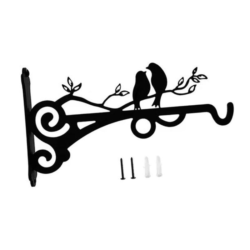 2/1Pcs Wall-Mounted Hook Flower Pot Holder Europe Vintage Iron Art Flower Stand Garden Decoration Wall Hanging Basket Bracket