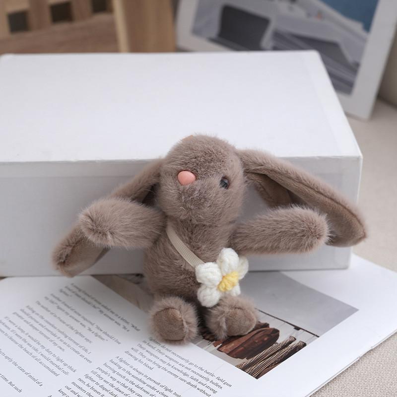 Adorable Plush Bunny Keychain Cute Rabbit Doll Wedding Favor Soft Toy Accessory