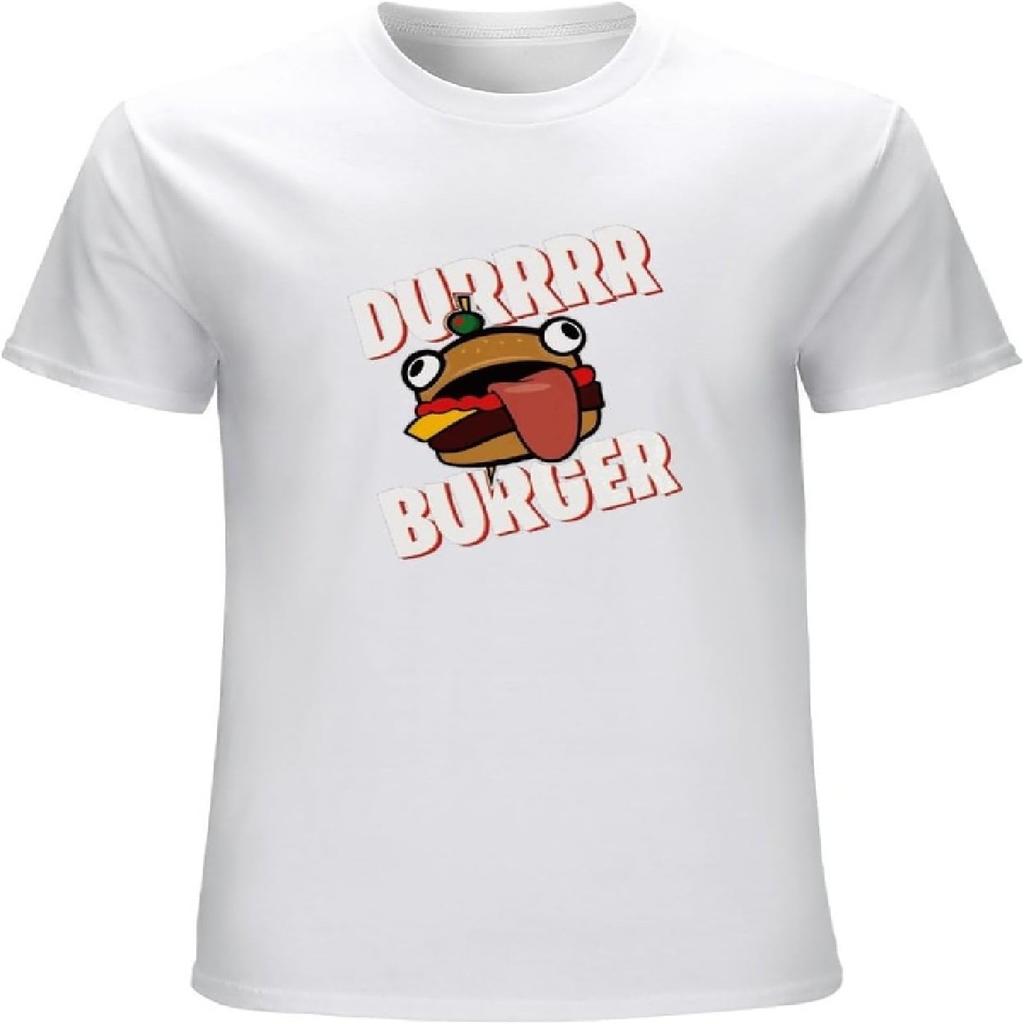 Durr Burger T-Shirt for Men, Tee T-Shirt White
