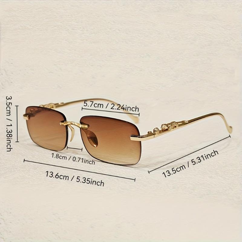 Simple Retro Style Chic Frameless Fashionable Glasses, Suitable for Men and Women To Wear