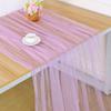 White Pearl Tulle Tablecloth Tulle Table Runner  White Tablecloth Wedding Veil Fabrics for Wedding Arch Dessert Table Decoration