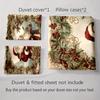 Santa-themed Holly. Bedding Duvet Cover Sets Duvet Covers Pillowcases Gifts (1 * Duvet Cover 2 * Pillowcases, Without Duvet Insert)