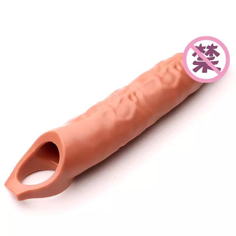 28cm Super Size Manicotto Pene Grande Estensore Pene 6cm Allargamento Pene Preservativo Riutilizzabile Giocattoli Sessuali per Uomini Ritarda Eiaculazione
