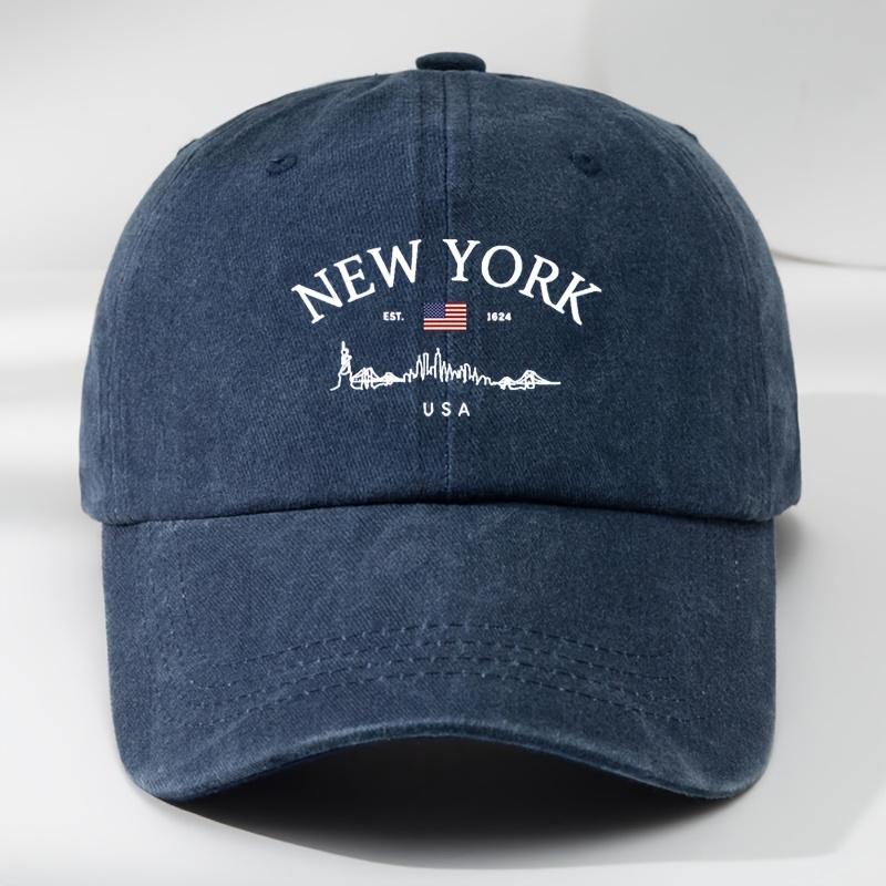 NEW YORK Letter Flag Fun Print Baseball Cap Outdoor Mens Casual Adjustable Sports Visor Hat