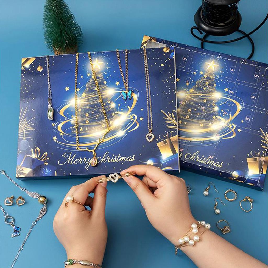 Christmas Advent Calendar 2025 Jewelry Christmas Advent Calendar Necklace Bracelets Christmas Charm Christmas Gift for Girls