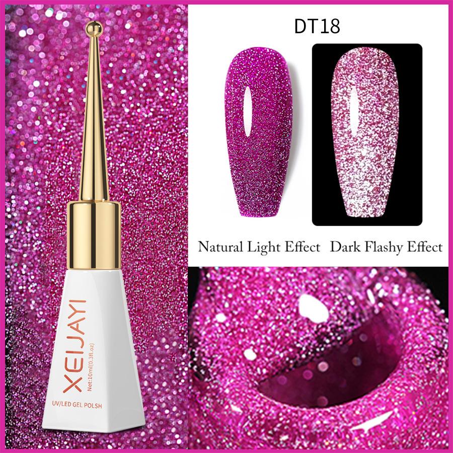 Multicolor Holographic Glitter Gel Polish Intense Sparkle 3D Diamond Shimmer Metallic Flash UV/LED Cured