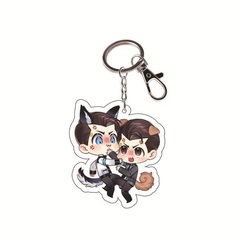 Anime Acrylic Double Side Keychain Cosplay Connor Pendant Keyring
