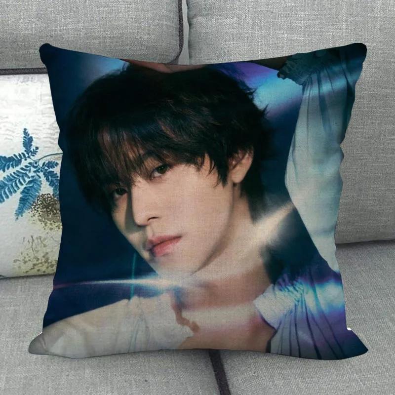Custom Ahn Hyo Seop Pillowcase Wedding Decorative Cotton Linen Pillow Case For Home Pillowcover 45X45(One Sides)