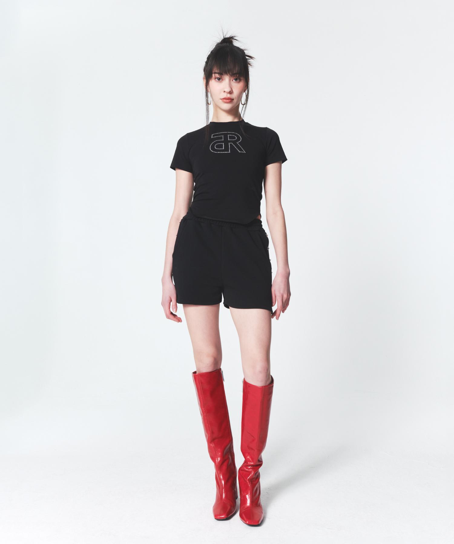 Infrap Crystal Monogram T-Shirt Black Free