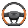 Premium Genuine Leather Steering Wheel Cover for Geely Xingyue L, Xingrui, Boyue L, Emgrand, Galaxy, Vision - Ultra-thin Design