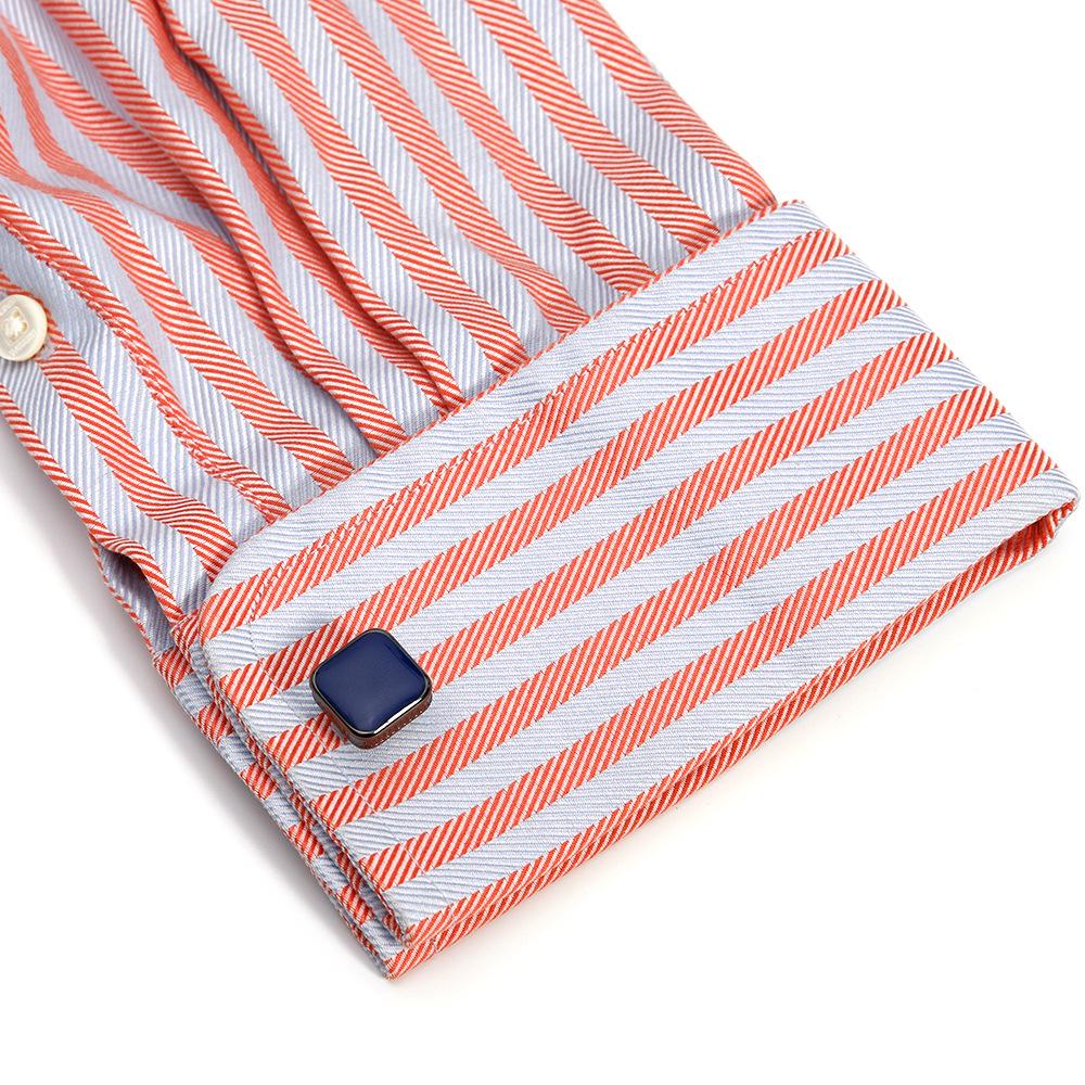 Butoni pătrați pentru bărbați cu ulei picurat - 4 culori, în stoc