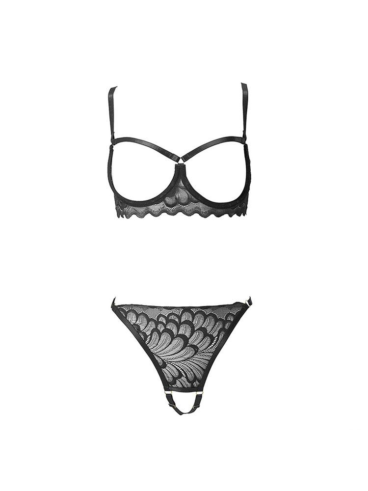 Hot Sexy Open Crotch Lace Underwear Women Sexy Lingerie Breast-bare Bra Set Romance Secret Lingerie Adults Porn Game Set