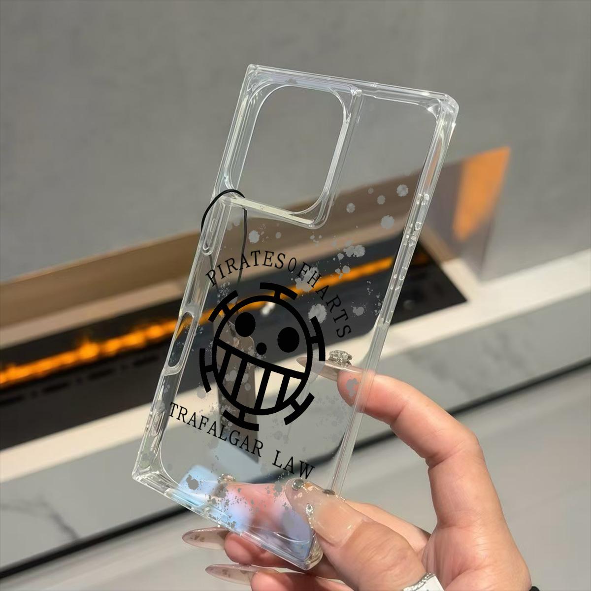 

Transparent Square Back Tube Case Casing Protection For iPhone 15 Plus 16 ProMax 13 11 12 14 Pro Max Anti-Oxygen,Skeleton Pirate Flag Pattern iphone 11 ProMax