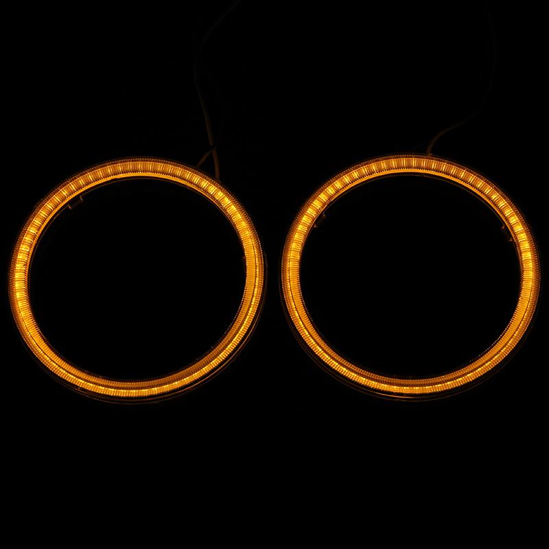 1 Pair 85/95mm COB Halo Ring Bulb Daytime Running Headlight Lamp Car LED Angel Eyes Light Yellow/Blue/White Accessories