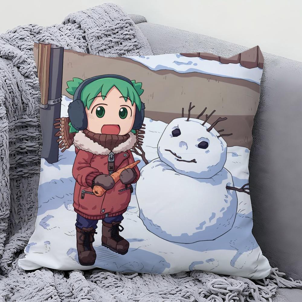 Bilibili Yotsubato Anime Kuddfodral Fyrkantig Kudde Sovrum Soffa Fritid Komfortkudde Bil Vardagsrum Heminredning 40X40