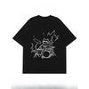 Cute Cool T-shirt American Couple Large Size Women Loose Large Size Short Sleeve T-shirt Men Plus Fat T-shirt