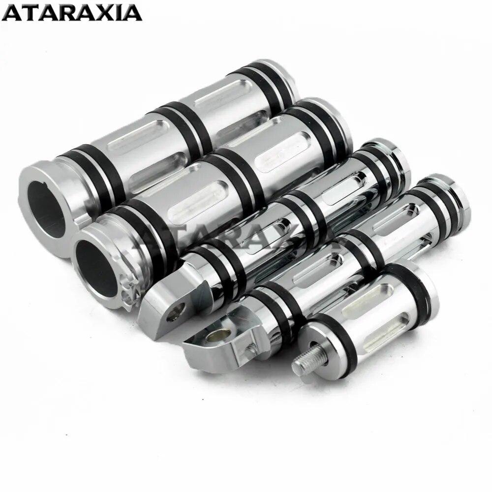 25mm 1"Handle Grips Footpegs Shifter Nail Peg Handlebar Grip Shifter Peg for Harley Sportster XL 883 1200 Softail Touring Dyna