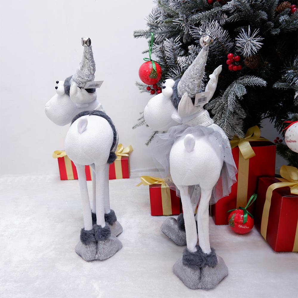 Nové vánoční ozdoby na panenky z plyšových jelenů, roztomilé vánoční ozdoby na jelena, domácí dekorace na vánoční stromeček