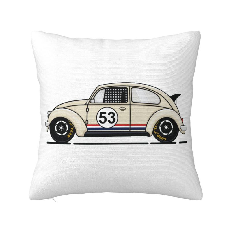 Herbie 53 Classic Racing Car Logo Cushion Cover Soft Polyester Throw Pillow Case For Sofa Car Seat Decoration Bedding Pillowcase