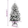 VidaXL Artificial Hinged Christmas Tree with Flocked Snow 150 Cm 357792