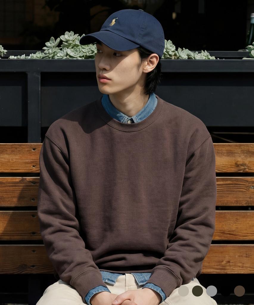 PERSTEP Heritage Heavy Sweatshirt Brown Sjmt4746