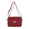 Borsa piccola da donna, borsa a tracolla, in nylon, quadrata, multitasche, tinta unita