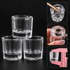 Crystal Octagonal Glass Pen Wash Cup and Nail Art Cleaning Palette