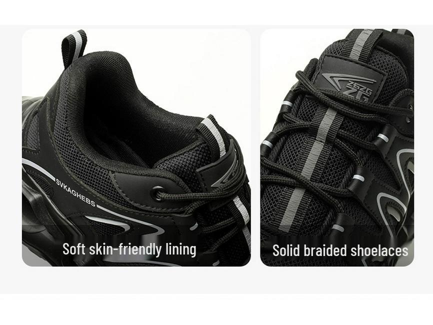 Men's Lightweight Steel Toe Safety Shoes - Anti-Fatigue, Anti-Smash, Anti-Puncture, Soft Sole, Ideal for Warehouse and Workshop Work.