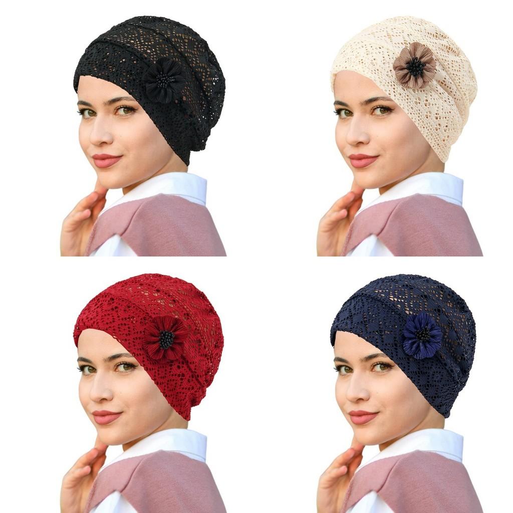Elegant Lace Hollow Out Womens Floppy Hat With Flower Decor For Summer Fashion