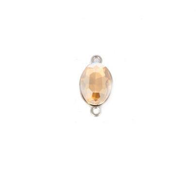 10pcs Crystal Glass Oval Shape Charms Connectors for Jewelry Earrings Bracelet Necklace Pendant Making Findings DIY Accessories